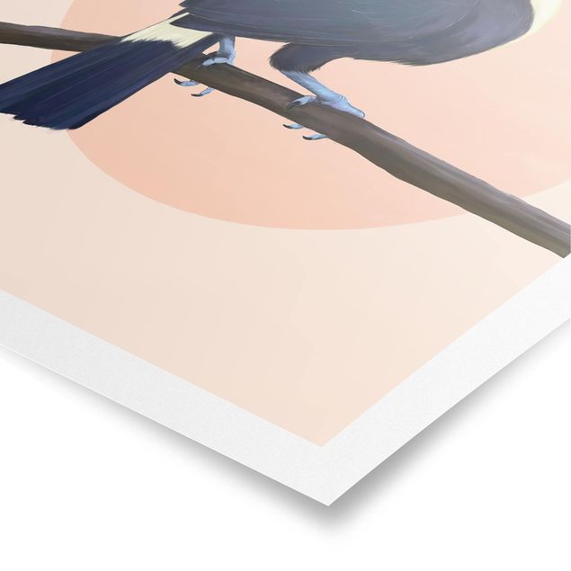 Poster - Illustrazione Uccello Toucan pastello pittura - Verticale 4:3