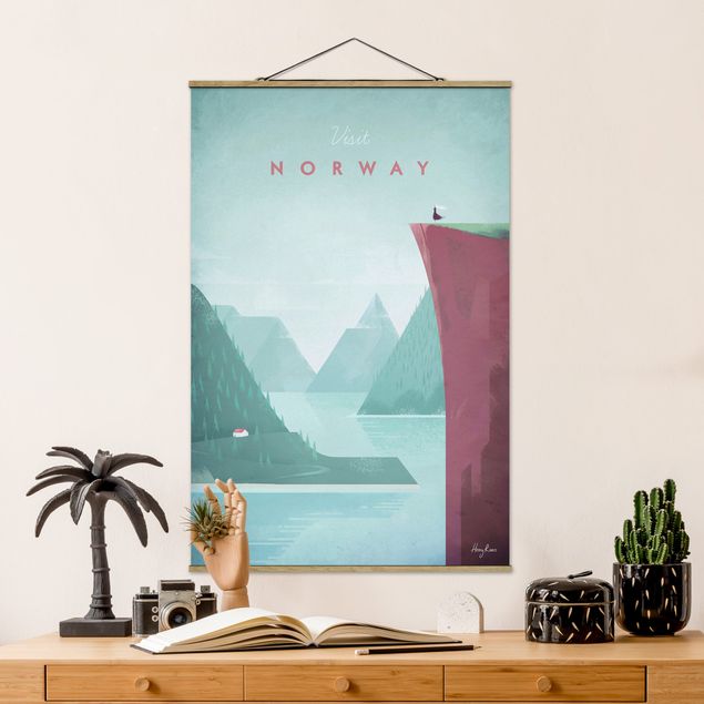 Foto su tessuto da parete con bastone - Poster di viaggio - Norvegia - Verticale 3:2