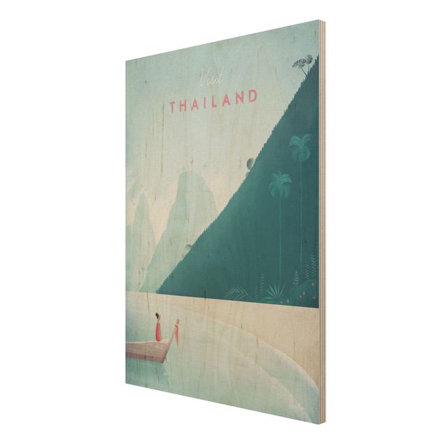 Stampa su legno - Poster Viaggio - Thailandia - Verticale 4:3