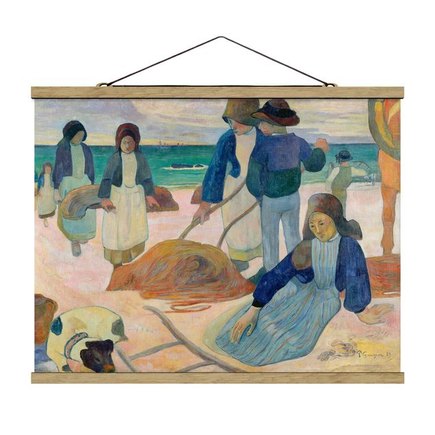 Foto su tessuto da parete con bastone - Paul Gauguin - Alghe Collector - Orizzontale 3:4