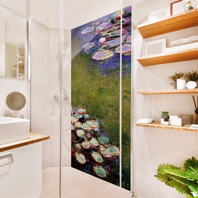 Rivestimenti per doccia verde Claude Monet - Ninfee
