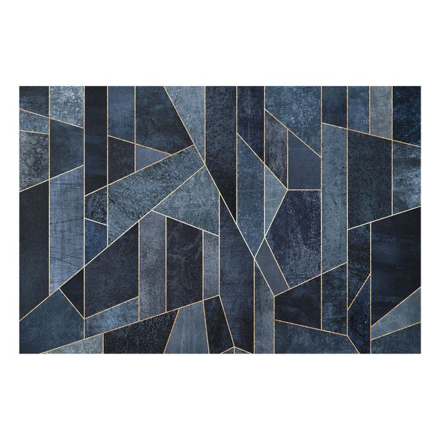 Paraschizzi in vetro - Blue Geometry Watercolor