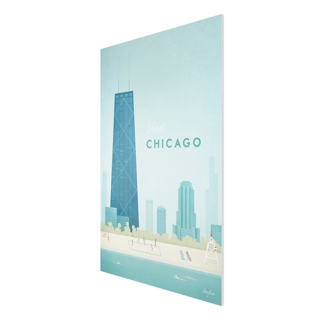 Stampa su Forex - Poster viaggio - Chicago - Verticale 3:2