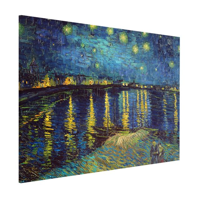 Lavagna magnetica per ufficio Vincent Van Gogh - Notte stellata sul Rodano