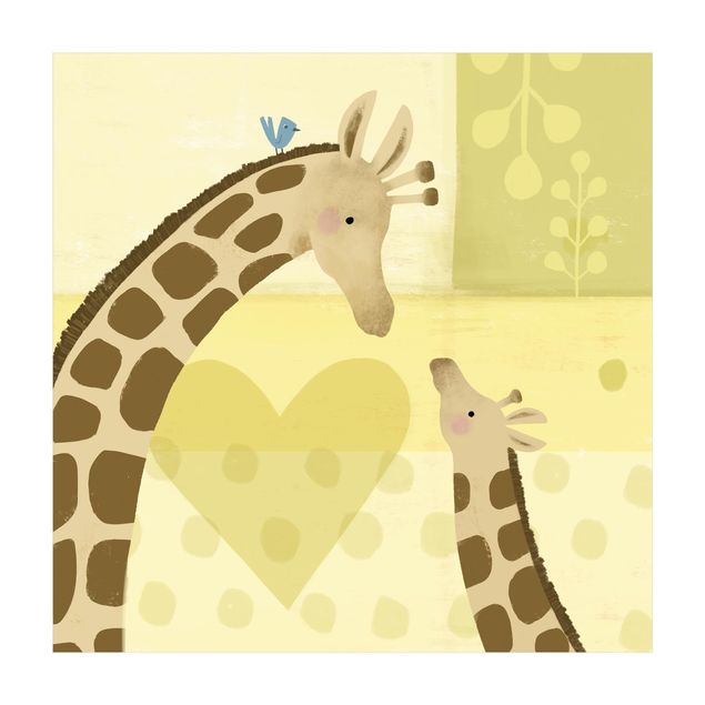 Tappeti in vinile - Io e la mamma - Giraffe - Quadrato 1:1