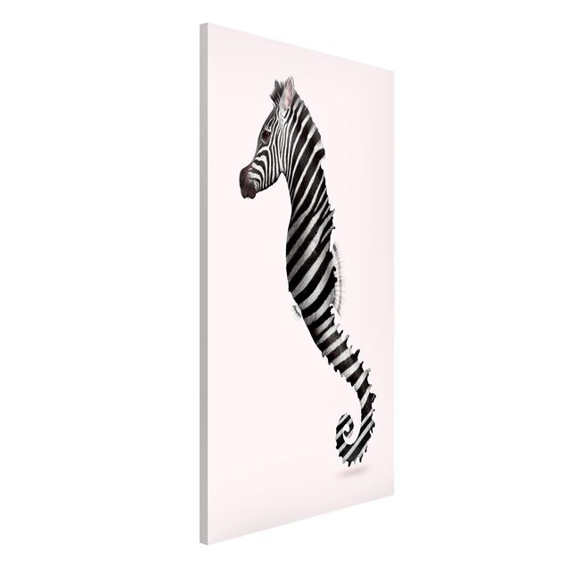 quadri con animali cavalluccio marino con strisce zebrate