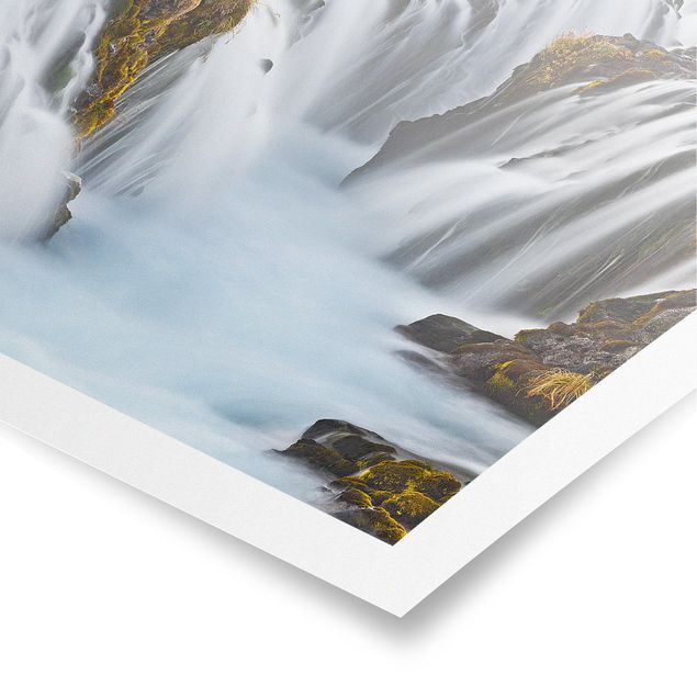 Poster - Bruarfoss cascata in Islanda - Quadrato 1:1