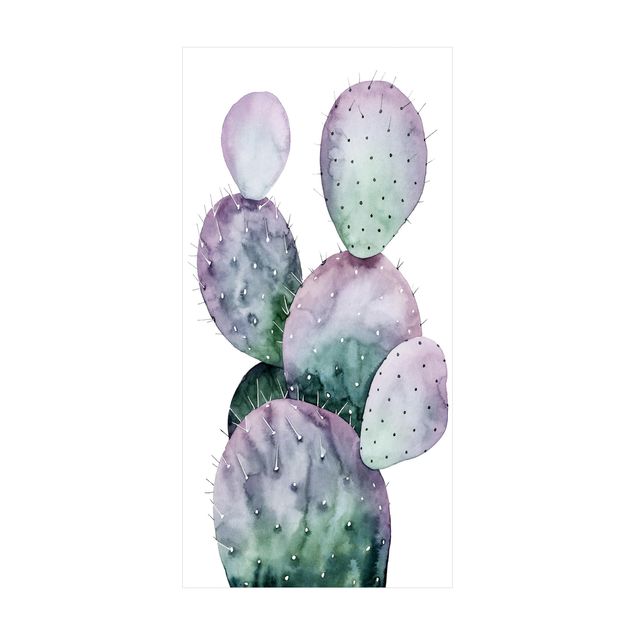 Tappeto bagno viola Cactus in viola II