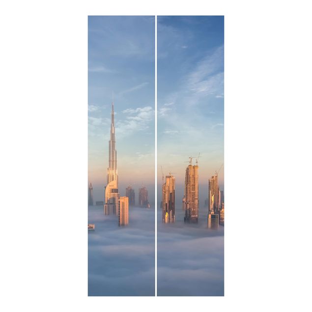 tende scorrevoli con binario Dubai sopra le nuvole