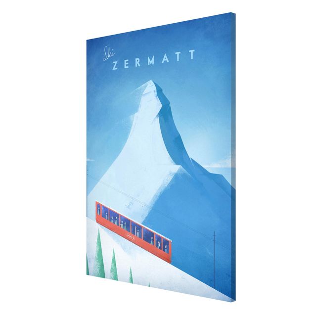Lavagna magnetica - Poster di viaggio - Zermatt - Formato verticale 2:3