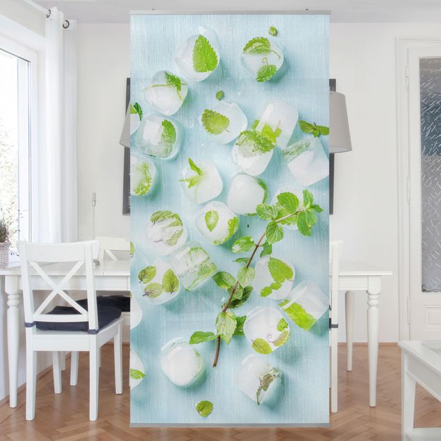 Tenda a pannello - Ice Cubes With Mint Leaves - 250x120cm