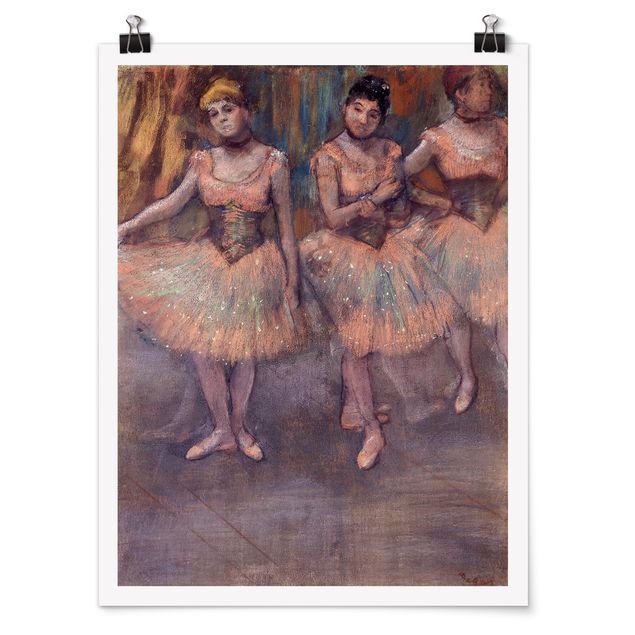 Poster - Edgar Degas - Dancers in exercice fronte - Verticale 4:3