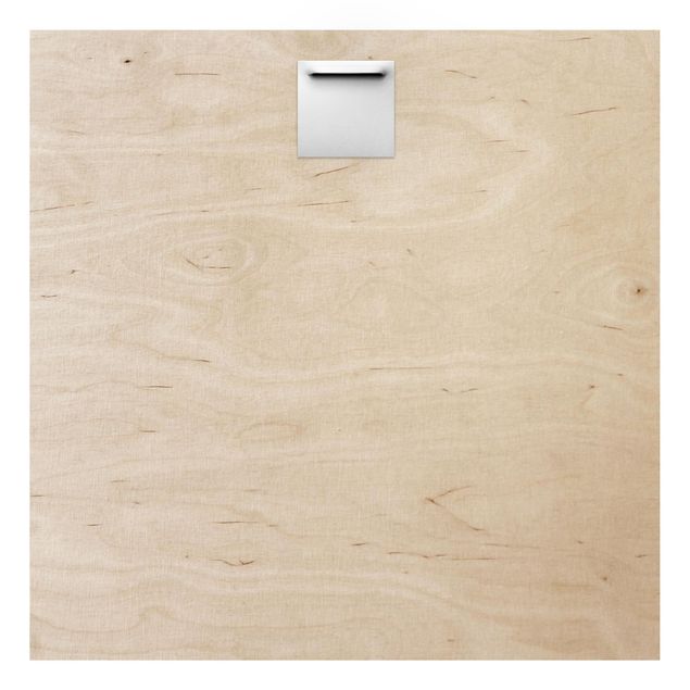 Stampa su legno - Bianco Terrazzo con pietre d'oro - Quadrato 1:1