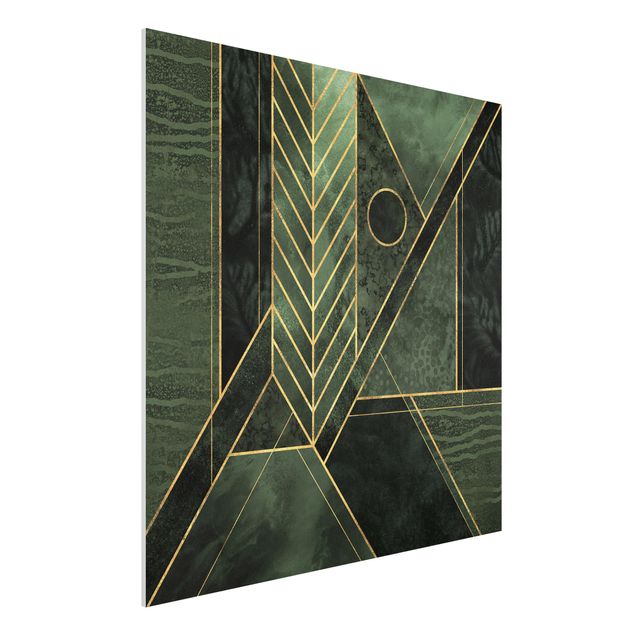 Astrattismo Forme geometriche oro smeraldo