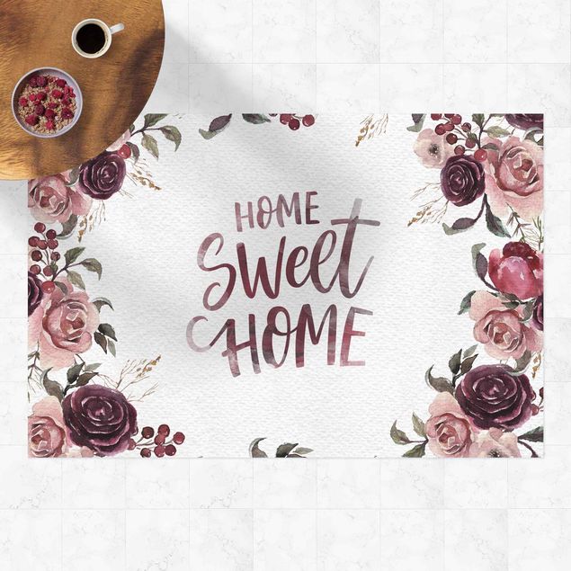 Tappeto per balcone Home Sweet Home acquerello su carta