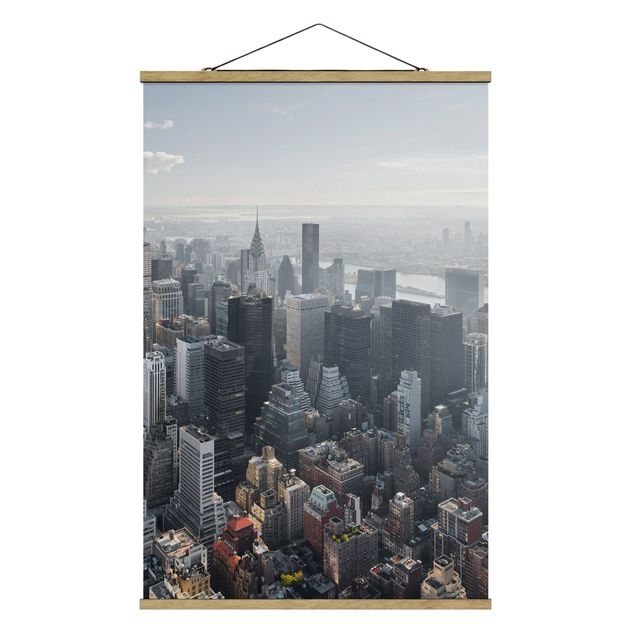 Foto su tessuto da parete con bastone - L'Empire State Building Upper Manhattan NY - Verticale 3:2