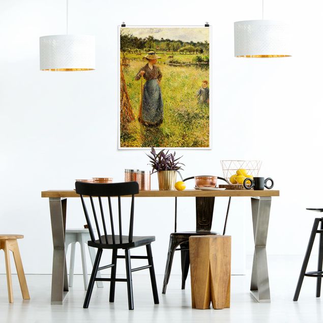 Poster - Camille Pissarro - The Haymaker - Verticale 4:3