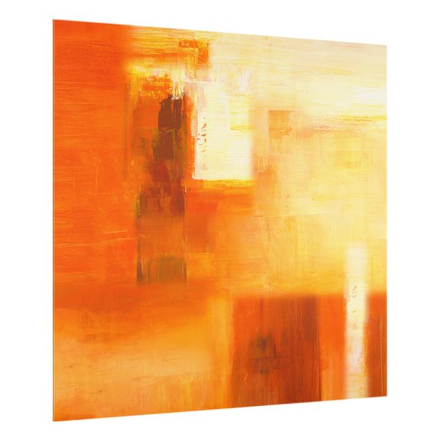 Paraschizzi in vetro - Petra Schüßler - Composition In Orange And Brown 02