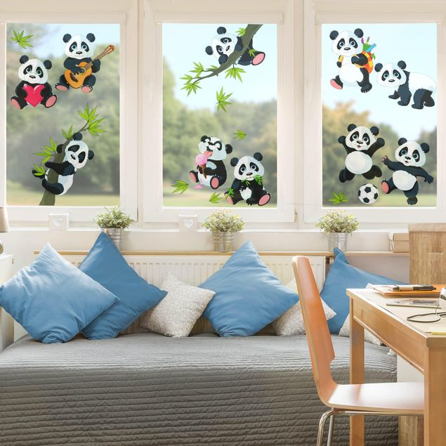 pellicola nera per vetri Panda - Set grande