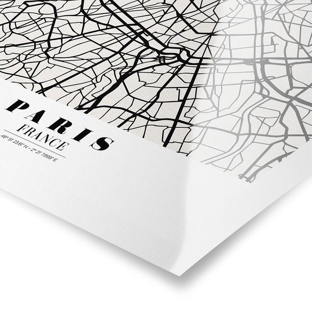 Poster - Mappa Paris - Classic - Verticale 4:3