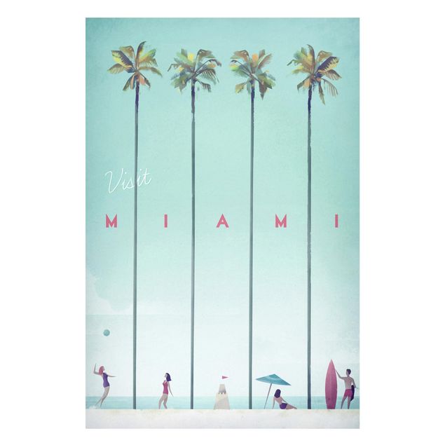 Lavagna magnetica - Poster viaggio - Miami - Formato verticale 2:3