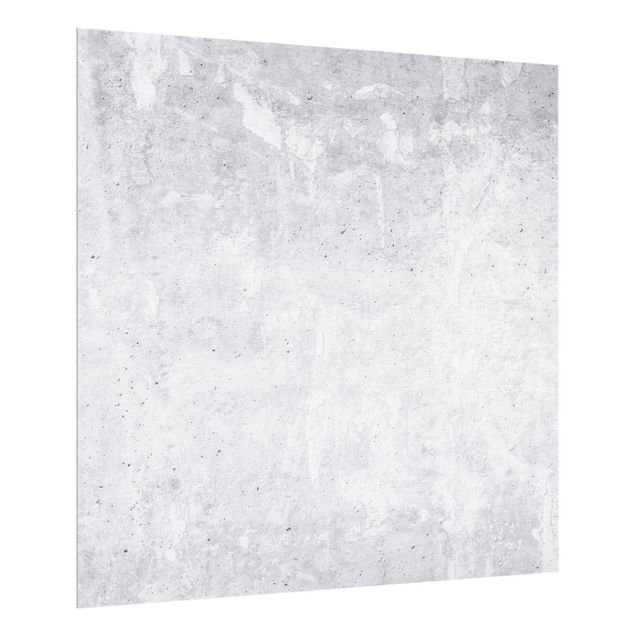 Paraschizzi in vetro - Struttura di cemento grigio chiaro - Quadrato 1:1