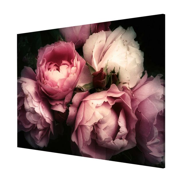 Lavagna magnetica - Peony In The Dark Shabby - Formato orizzontale 3:4