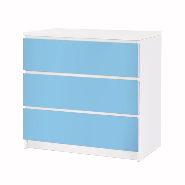 Carta adesiva per mobili IKEA - Malm Cassettiera 3xCassetti - Colour Light Blue