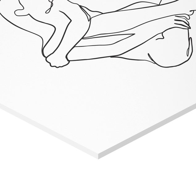 Esagono in forex - Line Art Nudo donna Bianco e nero