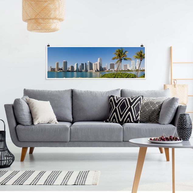 Poster - Miami Beach Skyline - Panorama formato orizzontale
