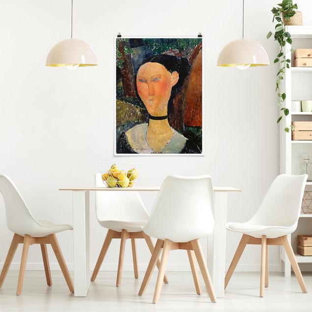 Poster - Amedeo Modigliani - donna giovane - Verticale 4:3