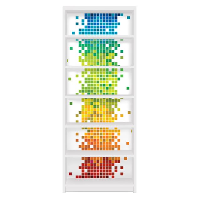 Carta adesiva per mobili IKEA - Billy Libreria - Pixel Rainbow