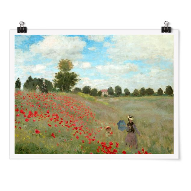 Poster - Claude Monet - Campo di papaveri A Argenteuil - Orizzontale 3:4