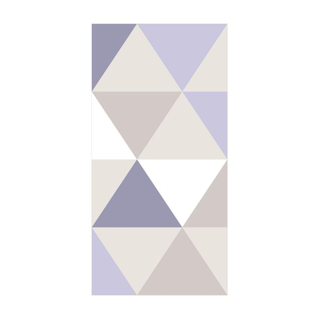 Tappeti bagno grandi Motivo geometrico triangolo inclinato color lilla