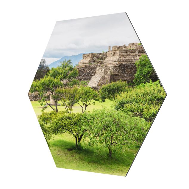 Esagono in Alluminio Dibond - Piramide di Monte Alban