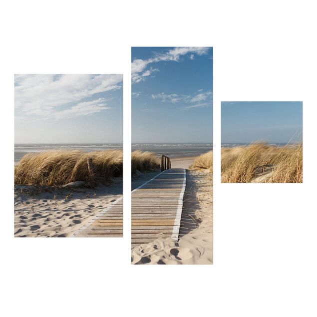 Stampa su tela 3 parti - Baltic Sea beach - Collage 1