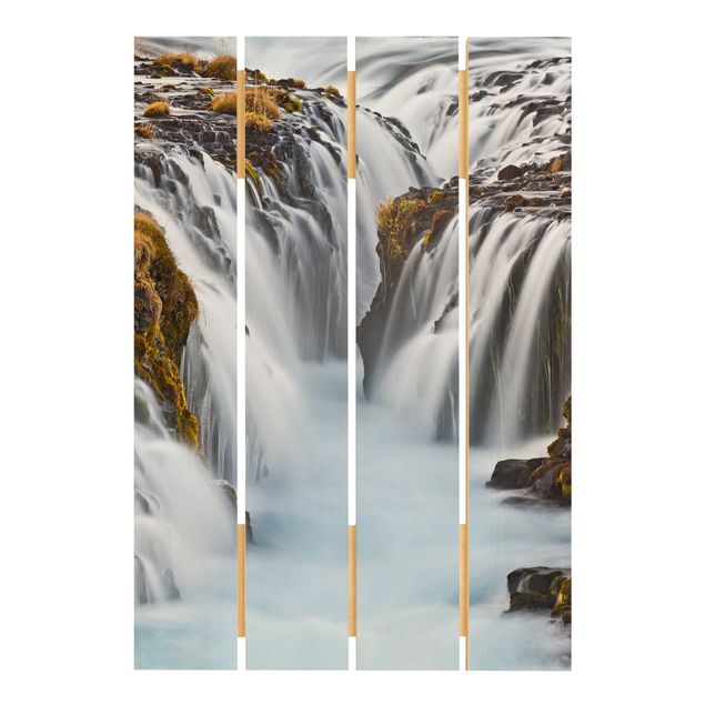 Stampa su legno - Bruarfoss cascata in Islanda - Verticale 3:2