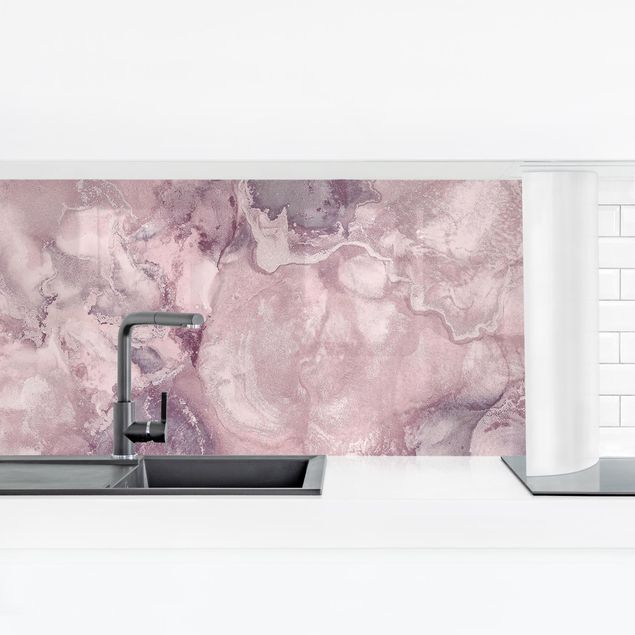 rivestimento adesivo cucina Esperimenti di colore in marmo viola