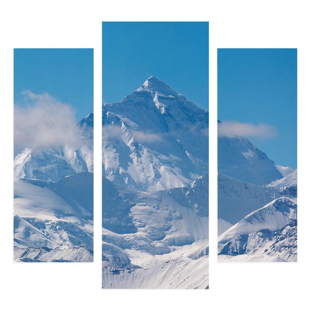 Stampa su tela 3 parti - Mount Everest - Trittico da galleria