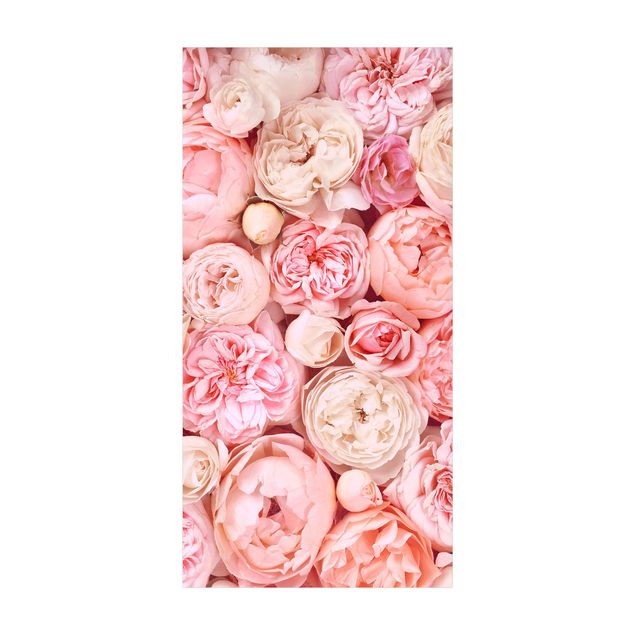 Tappeto in colori pastello Rose Rosa Corallo Shabby