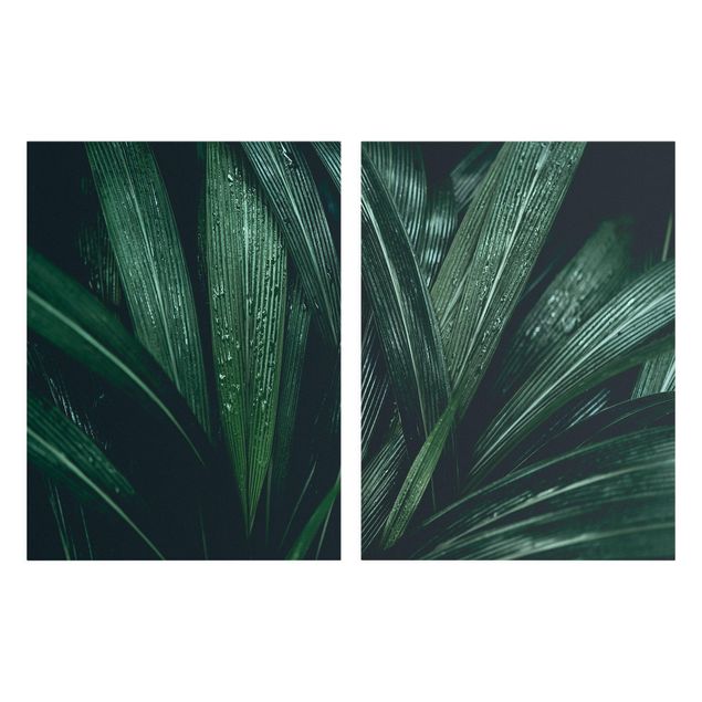 Stampa su tela - Green Palm Leaves - Verticale 4:3