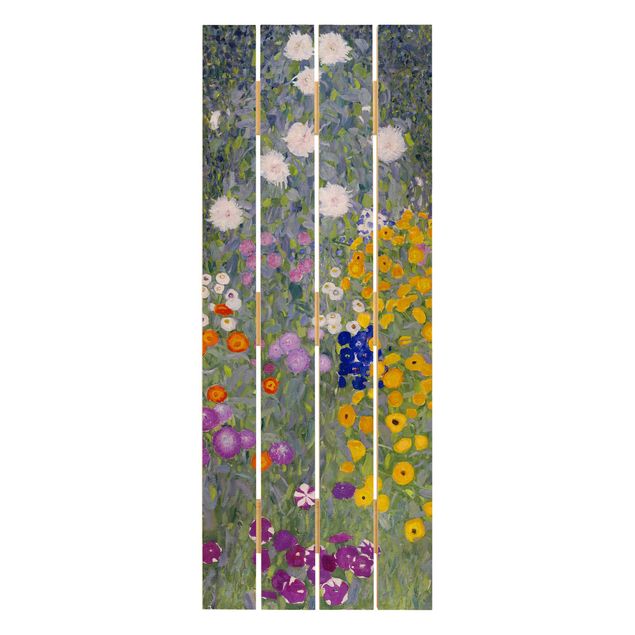 Stampa su legno - Gustav Klimt - Cottage Garden - Verticale 5:2