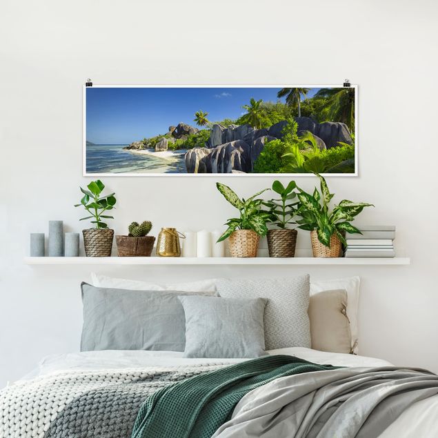 Poster - Dream Beach Seychelles - Panorama formato orizzontale