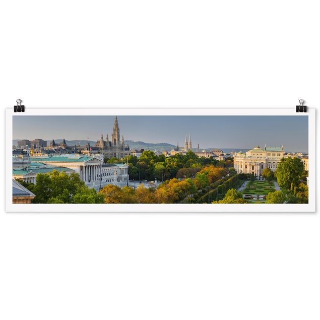 Poster - Veduta di Vienna - Panorama formato orizzontale