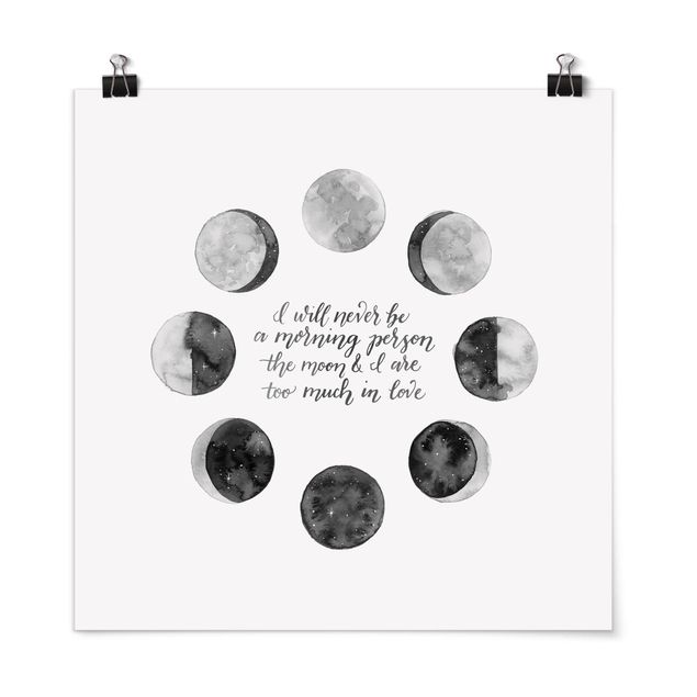 Poster - Ode To The Moon - Amore - Quadrato 1:1