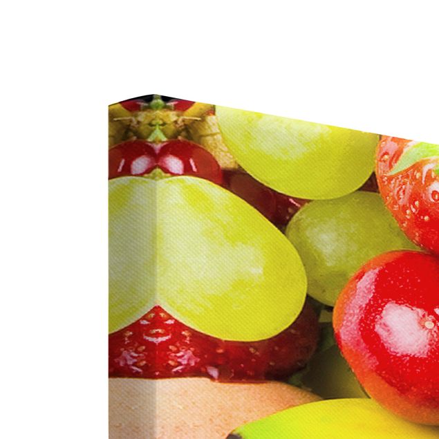 Stampa su tela 3 parti - Colorful Exotic Fruits - Verticale 3:2