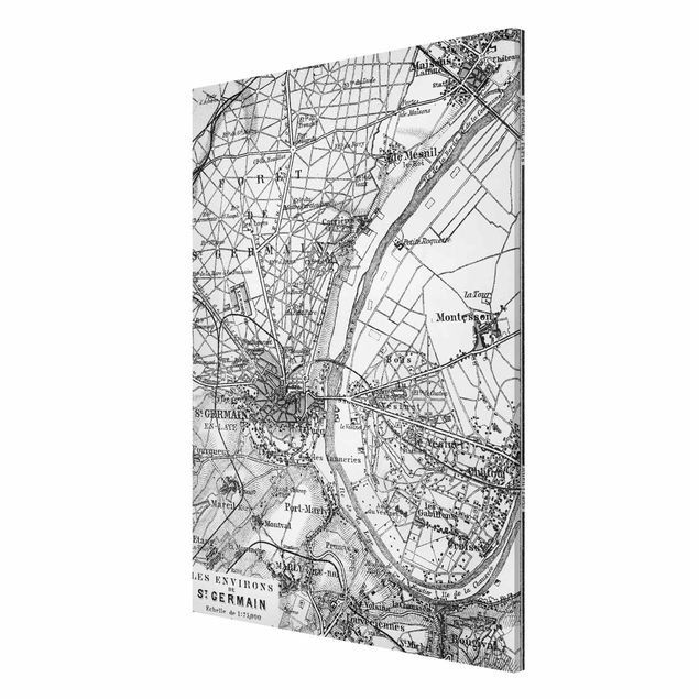 Lavagna magnetica - Mappa di Saint-Germain a Parigi