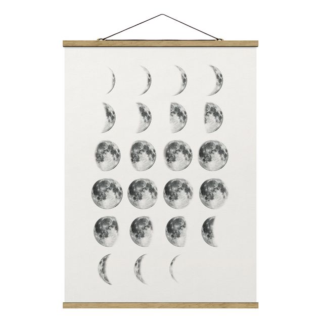 Foto su tessuto da parete con bastone - La Luna - Verticale 4:3