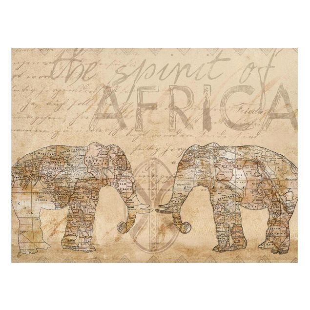 Lavagna magnetica - Vintage Collage - Spirit of Africa - Formato orizzontale 3:4