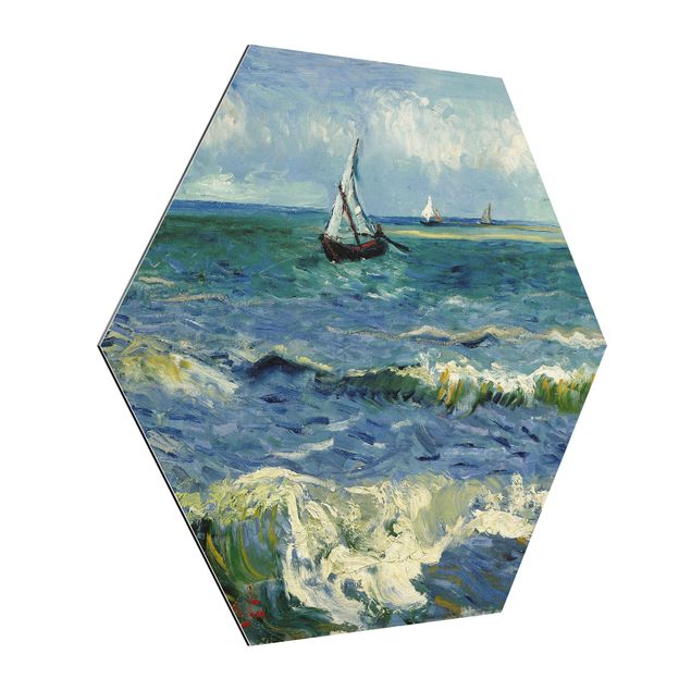 Esagono in Alluminio Dibond - Vincent Van Gogh - Seascape